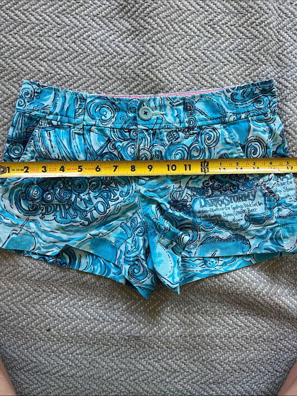 Rare Lilly Pulitzer Originals  x Goslings Dark N Stormy Walsh Shorts 00 - Picture 7 of 7